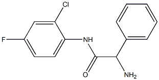 2-amino-N-(2-chloro-4-fluorophenyl)-2-phenylacetamide 结构式