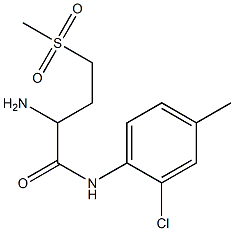 2-amino-N-(2-chloro-4-methylphenyl)-4-methanesulfonylbutanamide 结构式