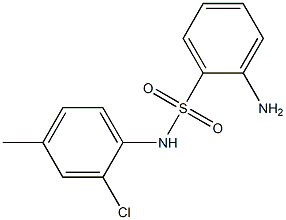 2-amino-N-(2-chloro-4-methylphenyl)benzene-1-sulfonamide 结构式