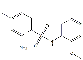 2-amino-N-(2-methoxyphenyl)-4,5-dimethylbenzene-1-sulfonamide 结构式