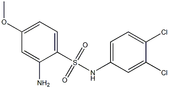 2-amino-N-(3,4-dichlorophenyl)-4-methoxybenzene-1-sulfonamide 结构式