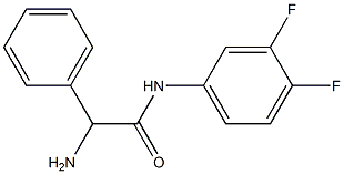 2-amino-N-(3,4-difluorophenyl)-2-phenylacetamide 结构式