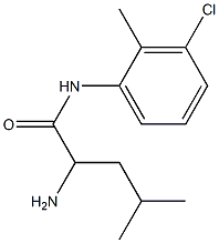 2-amino-N-(3-chloro-2-methylphenyl)-4-methylpentanamide 结构式