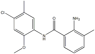 2-amino-N-(4-chloro-2-methoxy-5-methylphenyl)-3-methylbenzamide 结构式