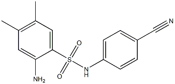 2-amino-N-(4-cyanophenyl)-4,5-dimethylbenzene-1-sulfonamide 结构式