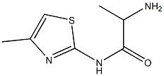 2-amino-N-(4-methyl-1,3-thiazol-2-yl)propanamide 结构式