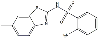 2-amino-N-(6-methyl-1,3-benzothiazol-2-yl)benzene-1-sulfonamide 结构式