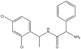 2-amino-N-[1-(2,4-dichlorophenyl)ethyl]-2-phenylacetamide 结构式