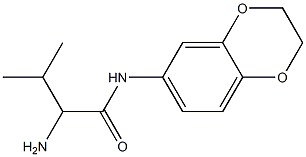 2-amino-N-2,3-dihydro-1,4-benzodioxin-6-yl-3-methylbutanamide 结构式