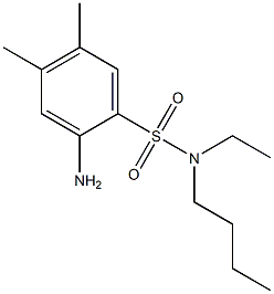 2-amino-N-butyl-N-ethyl-4,5-dimethylbenzene-1-sulfonamide 结构式