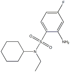 2-amino-N-cyclohexyl-N-ethyl-4-fluorobenzene-1-sulfonamide 结构式