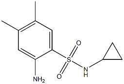 2-amino-N-cyclopropyl-4,5-dimethylbenzene-1-sulfonamide 结构式