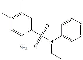 2-amino-N-ethyl-4,5-dimethyl-N-phenylbenzene-1-sulfonamide 结构式