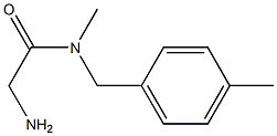 2-amino-N-methyl-N-[(4-methylphenyl)methyl]acetamide 结构式