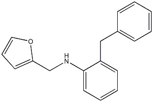 2-benzyl-N-(furan-2-ylmethyl)aniline 结构式