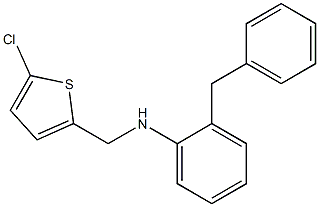 2-benzyl-N-[(5-chlorothiophen-2-yl)methyl]aniline 结构式