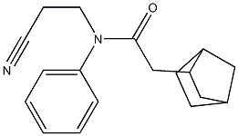 2-bicyclo[2.2.1]hept-2-yl-N-(2-cyanoethyl)-N-phenylacetamide 结构式