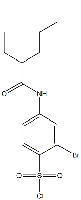 2-bromo-4-(2-ethylhexanamido)benzene-1-sulfonyl chloride 结构式