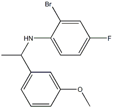 2-bromo-4-fluoro-N-[1-(3-methoxyphenyl)ethyl]aniline 结构式