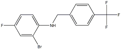 2-bromo-4-fluoro-N-{[4-(trifluoromethyl)phenyl]methyl}aniline 结构式