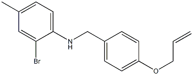 2-bromo-4-methyl-N-{[4-(prop-2-en-1-yloxy)phenyl]methyl}aniline 结构式