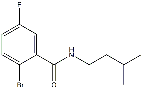 2-bromo-5-fluoro-N-(3-methylbutyl)benzamide 结构式