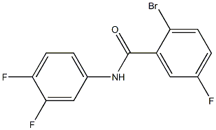 2-bromo-N-(3,4-difluorophenyl)-5-fluorobenzamide 结构式