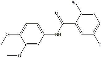 2-bromo-N-(3,4-dimethoxyphenyl)-5-fluorobenzamide 结构式