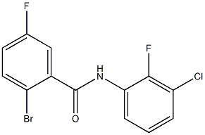 2-bromo-N-(3-chloro-2-fluorophenyl)-5-fluorobenzamide 结构式