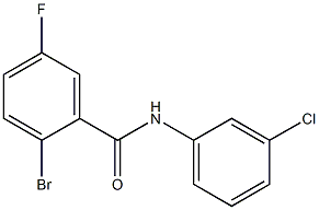 2-bromo-N-(3-chlorophenyl)-5-fluorobenzamide 结构式