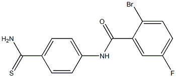 2-bromo-N-(4-carbamothioylphenyl)-5-fluorobenzamide 结构式