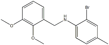 2-bromo-N-[(2,3-dimethoxyphenyl)methyl]-4-methylaniline 结构式