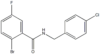 2-bromo-N-[(4-chlorophenyl)methyl]-5-fluorobenzamide 结构式