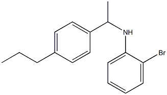 2-bromo-N-[1-(4-propylphenyl)ethyl]aniline 结构式