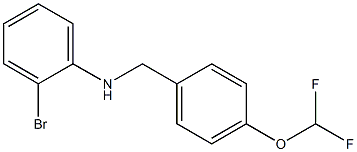 2-bromo-N-{[4-(difluoromethoxy)phenyl]methyl}aniline 结构式