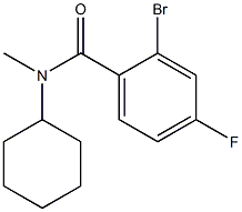 2-bromo-N-cyclohexyl-4-fluoro-N-methylbenzamide 结构式