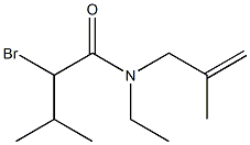 2-bromo-N-ethyl-3-methyl-N-(2-methylprop-2-enyl)butanamide 结构式