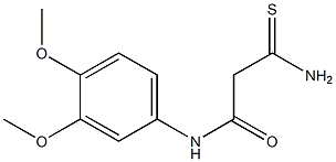 2-carbamothioyl-N-(3,4-dimethoxyphenyl)acetamide 结构式