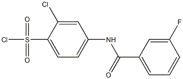 2-chloro-4-[(3-fluorobenzene)amido]benzene-1-sulfonyl chloride 结构式