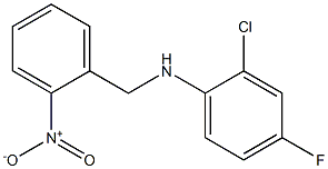 2-chloro-4-fluoro-N-[(2-nitrophenyl)methyl]aniline 结构式