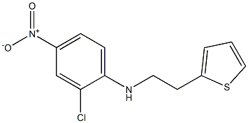 2-chloro-4-nitro-N-[2-(thiophen-2-yl)ethyl]aniline 结构式