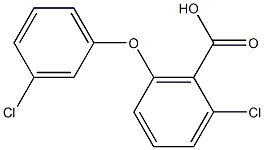 2-chloro-6-(3-chlorophenoxy)benzoic acid 结构式