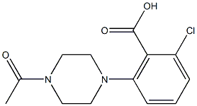 2-chloro-6-(4-acetylpiperazin-1-yl)benzoic acid 结构式
