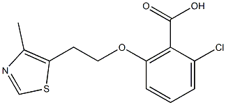 2-chloro-6-[2-(4-methyl-1,3-thiazol-5-yl)ethoxy]benzoic acid 结构式