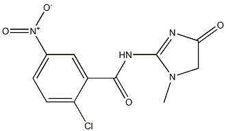 2-chloro-N-(1-methyl-4-oxo-4,5-dihydro-1H-imidazol-2-yl)-5-nitrobenzamide 结构式