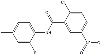 2-chloro-N-(2-fluoro-4-methylphenyl)-5-nitrobenzamide 结构式