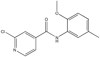 2-chloro-N-(2-methoxy-5-methylphenyl)pyridine-4-carboxamide 结构式