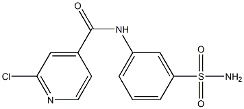 2-chloro-N-(3-sulfamoylphenyl)pyridine-4-carboxamide 结构式