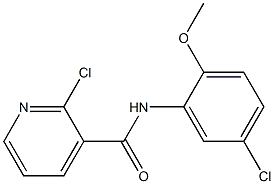 2-chloro-N-(5-chloro-2-methoxyphenyl)pyridine-3-carboxamide 结构式