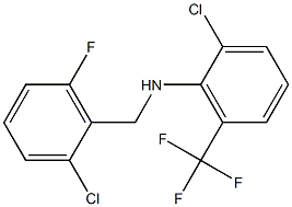 2-chloro-N-[(2-chloro-6-fluorophenyl)methyl]-6-(trifluoromethyl)aniline 结构式